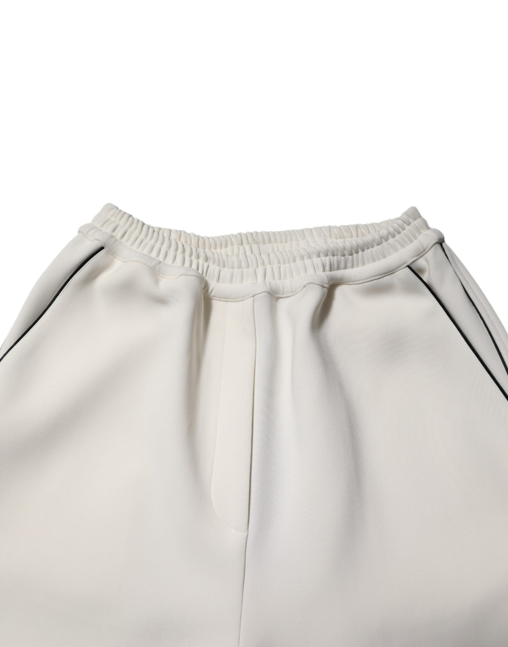 Dolce & Gabbana Weiße Viskose-Hose mit weitem Bein zum Anziehen