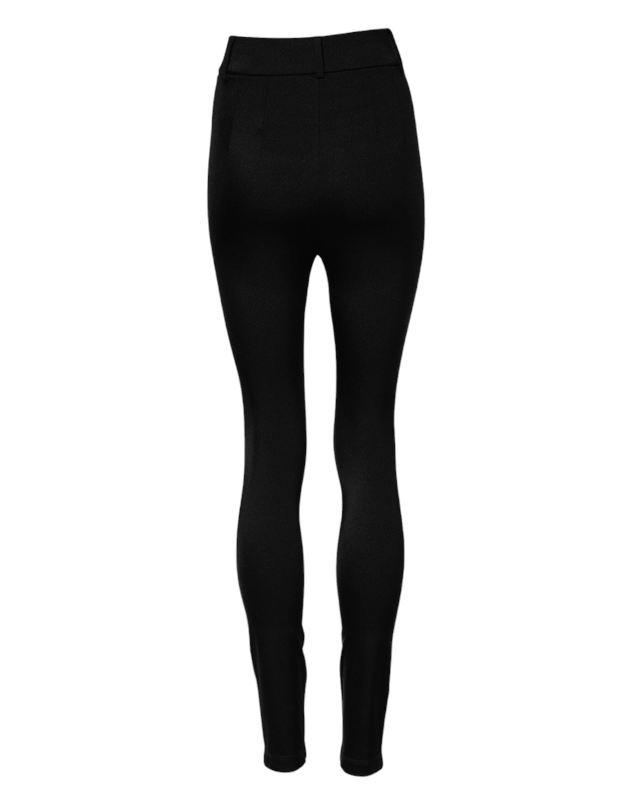 Dolce & Gabbana Schwarze hoch taillierte Skinny Leggings-Hose