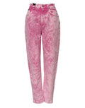 Dolce & Gabbana Roze Tie-Dye High Waist Tapered Denim Jeans