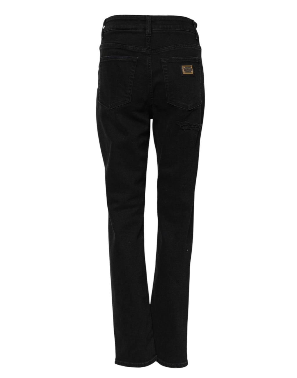 Dolce & Gabbana Schwarze Boyfriend Denim-Jeans aus Baumwolle mit Schlag