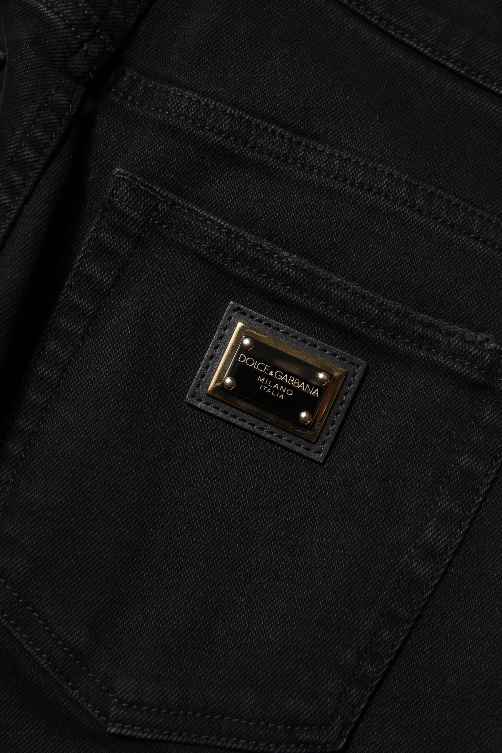 Dolce & Gabbana Schwarze Boyfriend Denim-Jeans aus Baumwolle mit Schlag