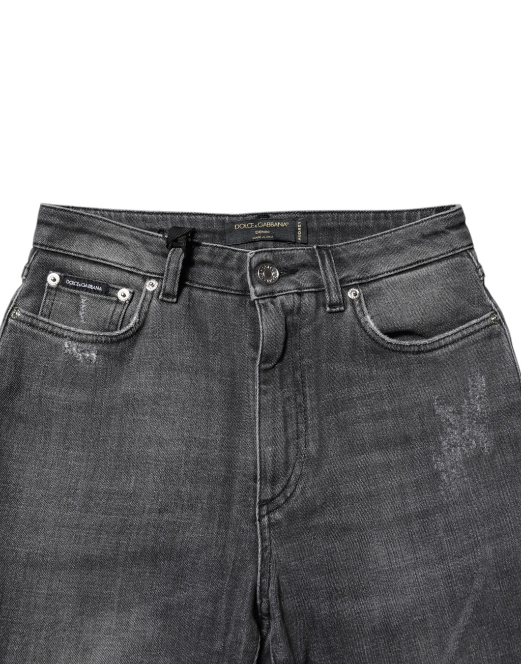 Dolce & Gabbana Dunkelgraue AUDREY Baumwoll-Skinny-Jeans aus Denim