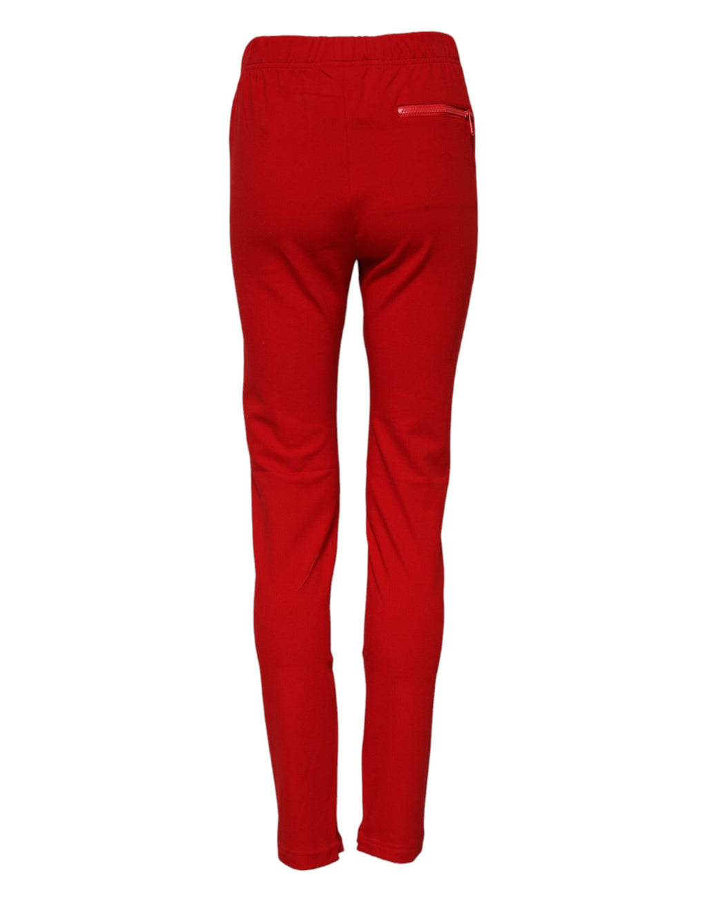 Dolce & Gabbana Rote Slim Fit-Hose mit mittlerer Taille