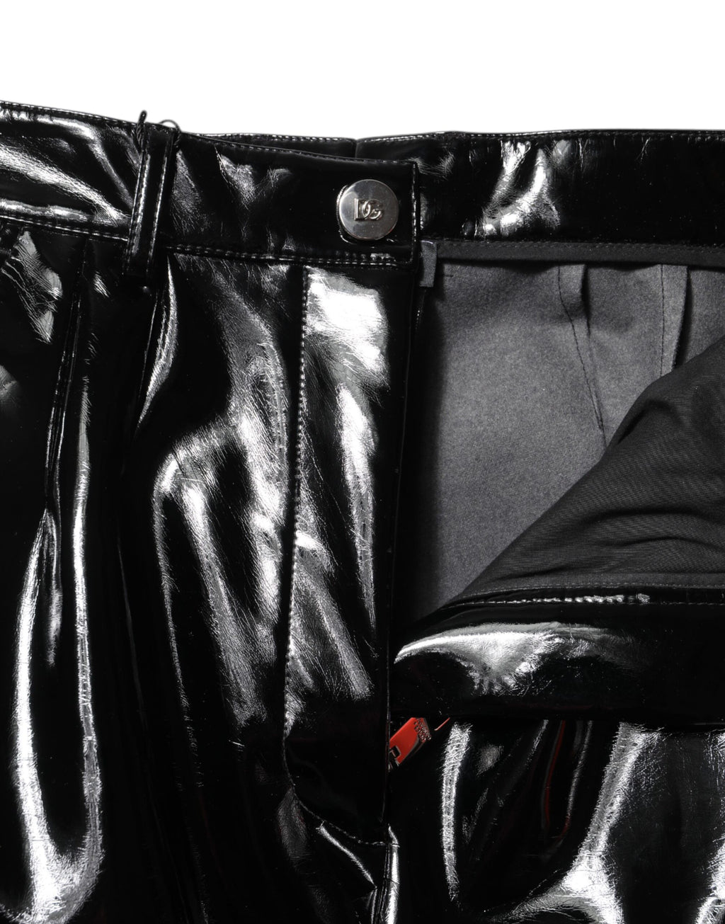 Dolce & Gabbana Schwarze Cargo-Bootcut-Hose mit hoher Taille