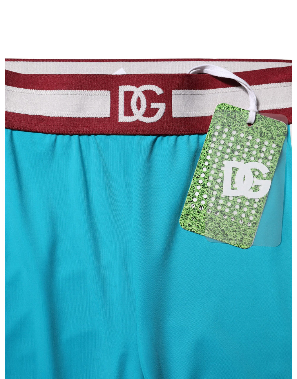 Dolce & Gabbana Blaue Nylon Slim Fit Cropped Leggings Hose