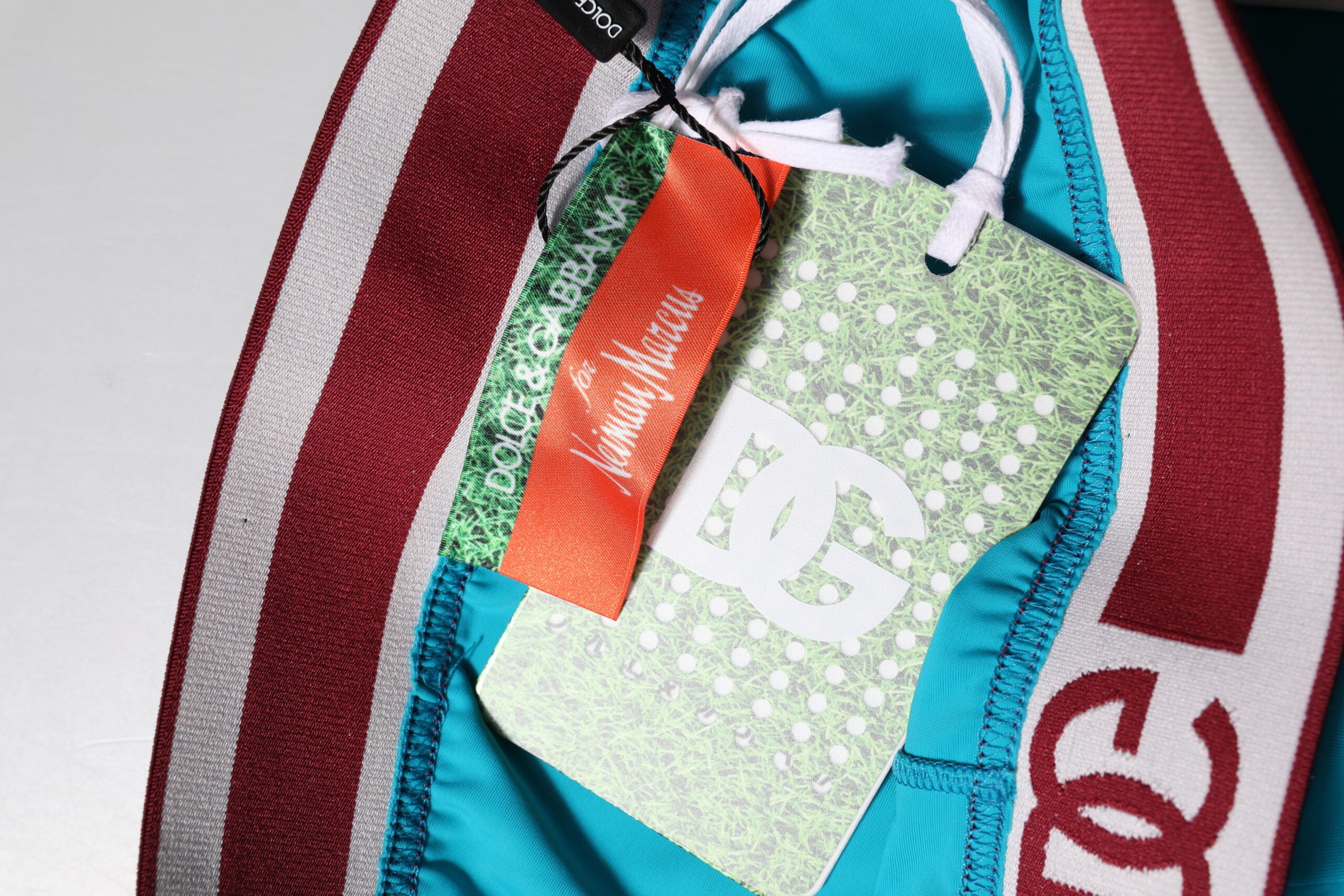 Dolce & Gabbana Blaue Nylon Slim Fit Cropped Leggings Hose