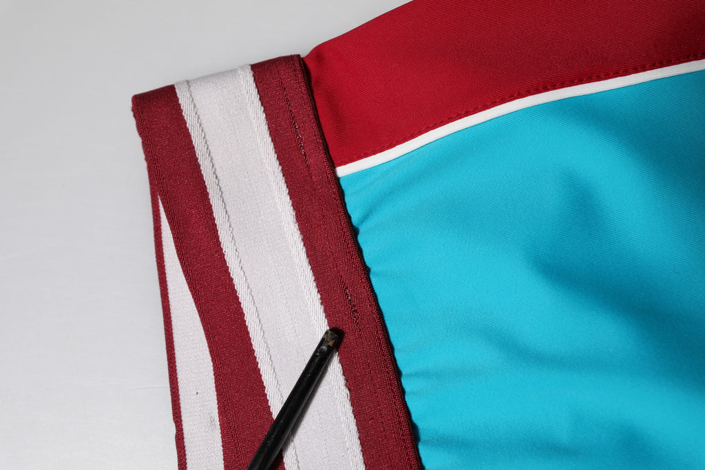 Dolce & Gabbana Blaue Nylon Slim Fit Cropped Leggings Hose