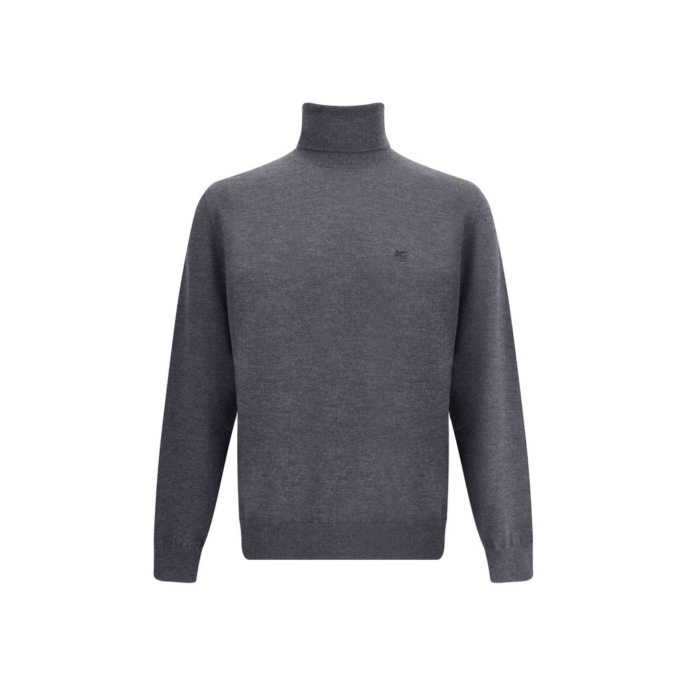 Etro Eleganter Rollkragenpullover aus Grauer Wolle