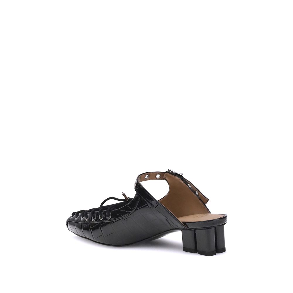Ganni Schwarze Polyethylen-Mules