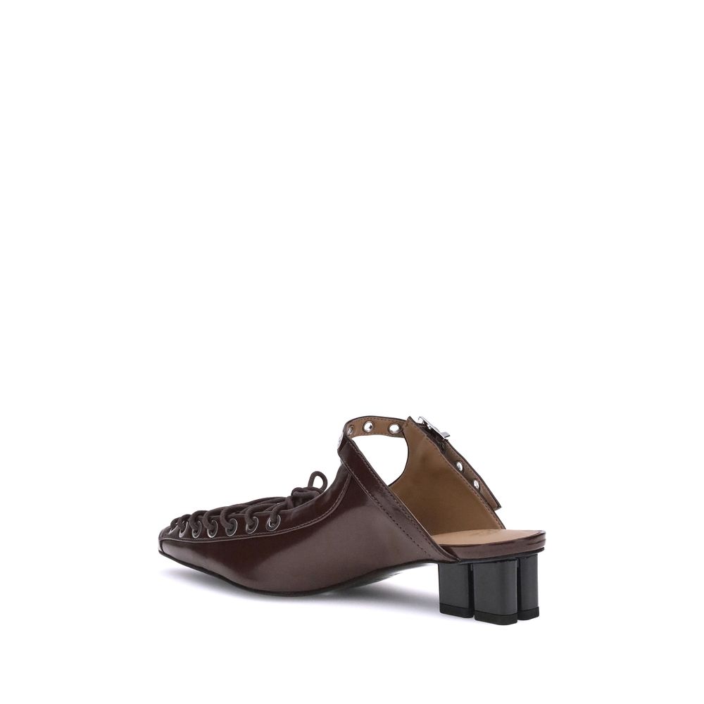 Ganni Braune Polyethylen-Mules