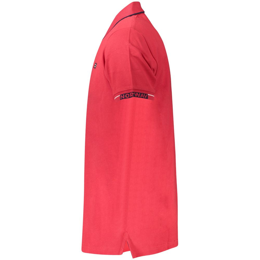 Norway 1963 Rotes Baumwoll-Poloshirt für Männer