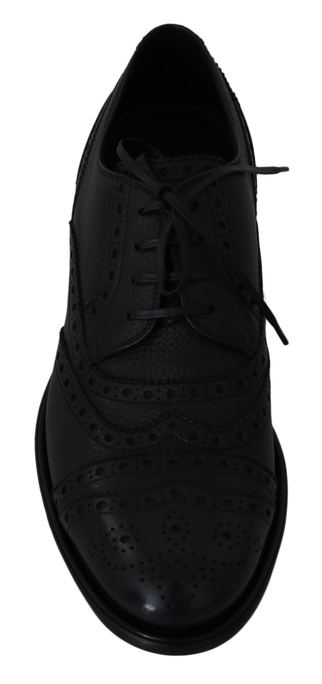 Dolce & Gabbana Blaue Leder Wingtip Oxford Dress Schuhe