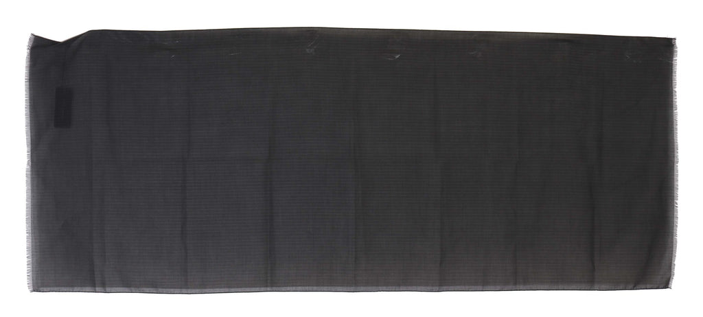 Dolce & Gabbana Grauer Wickelschal aus 100% Wolle mit Streifenmuster