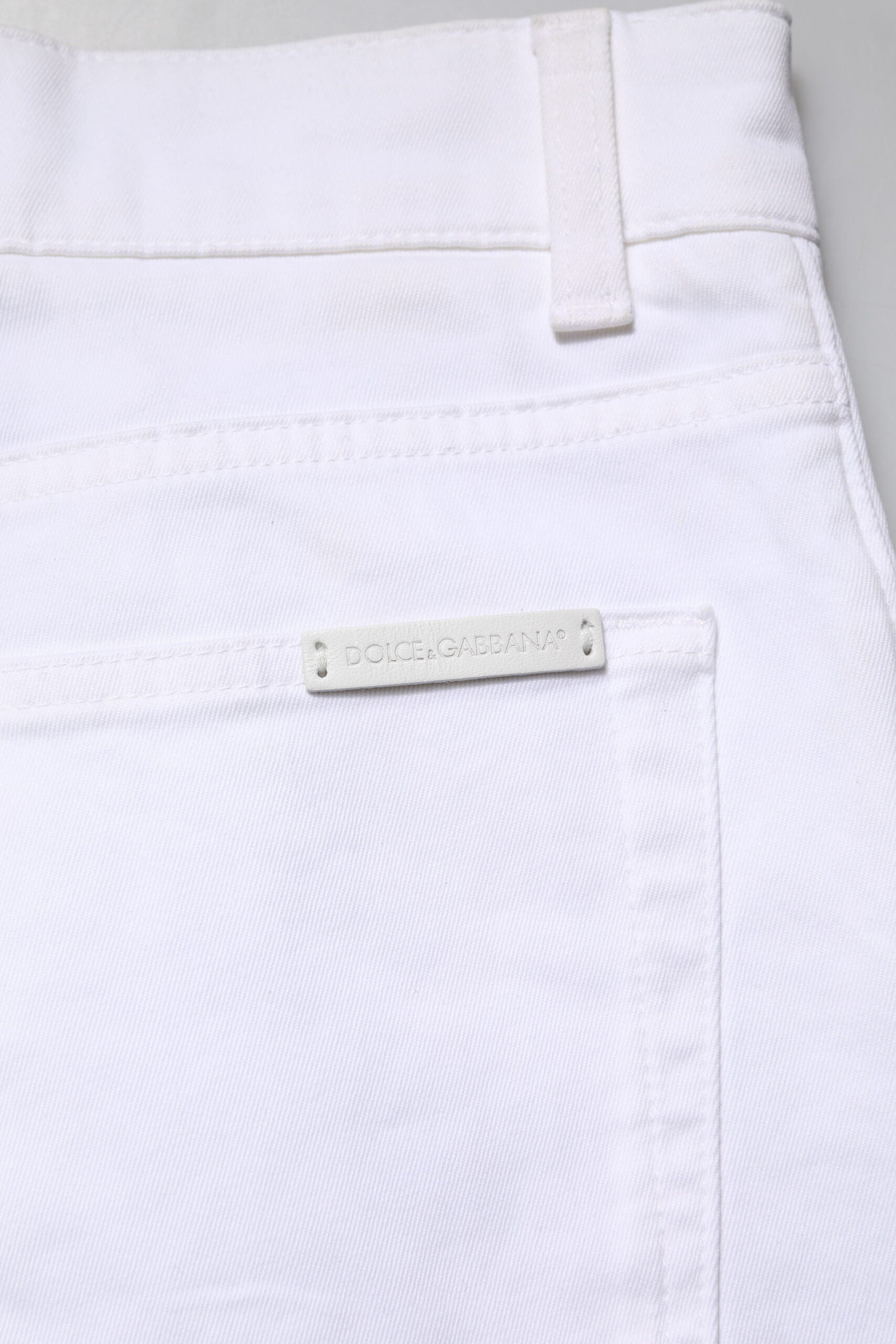Dolce & Gabbana Weiße Baumwolle Skinny Männer Denim Jeans
