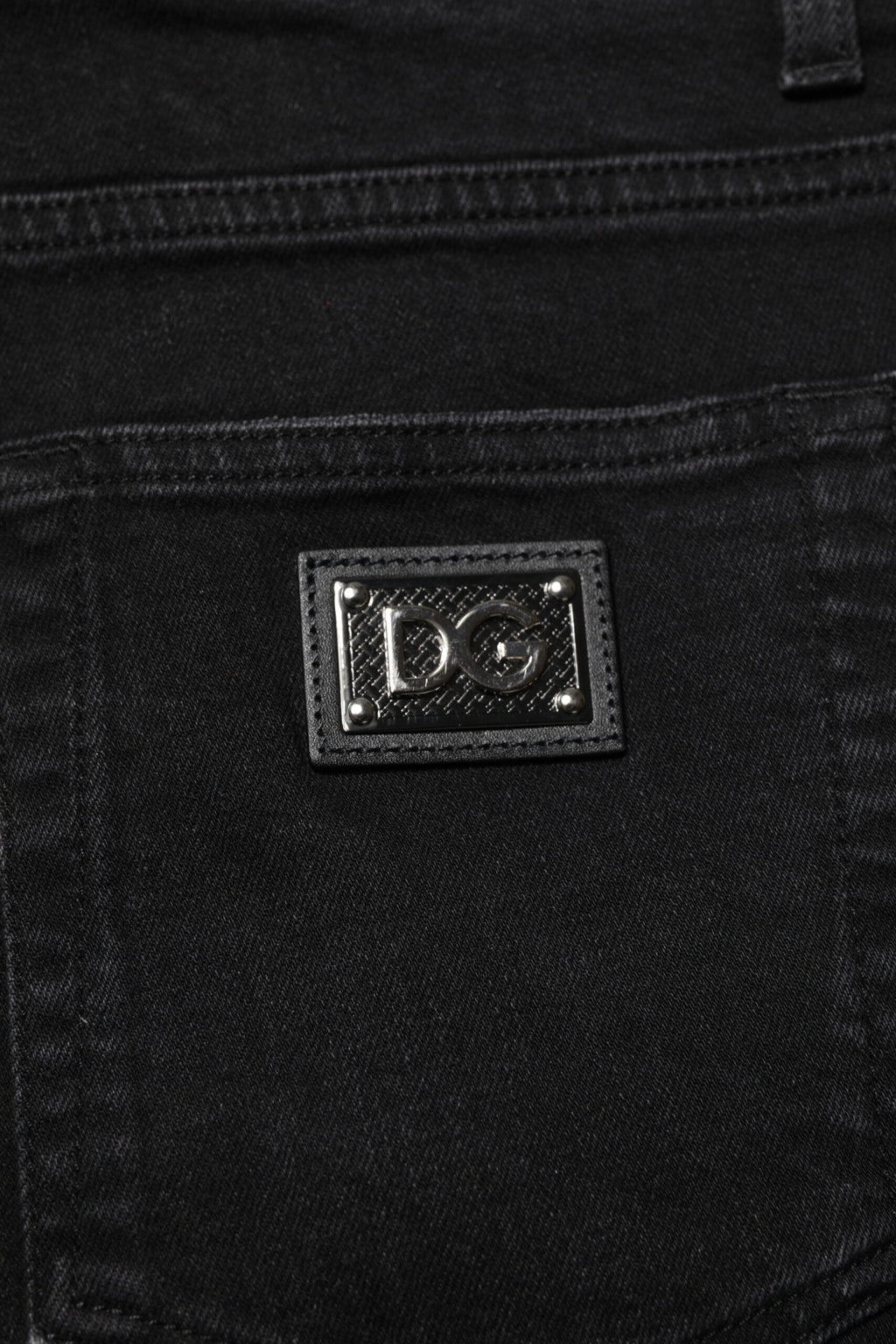 Dolce & Gabbana Schwarze Skinny-Denim-Jeans aus Baumwolle