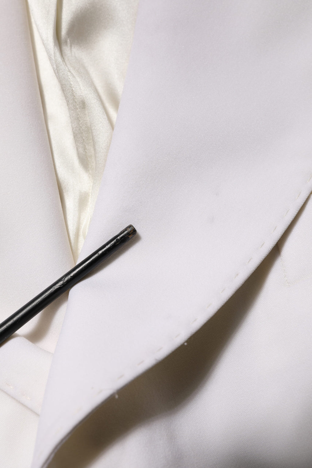 Dolce & Gabbana Weißer Wollmantel einreihig Frauen Mantel Jacke