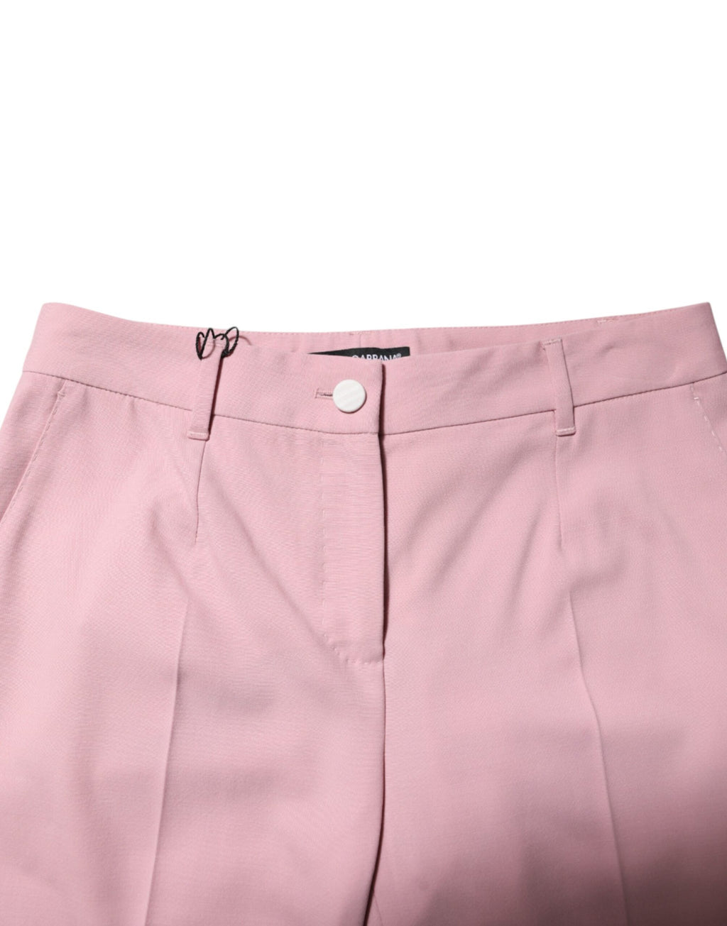 Dolce & Gabbana Rosa Wolle Mid Waist Tapered Pants