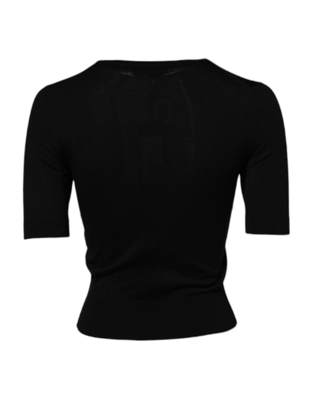 Dolce & Gabbana Schwarze Rose Paillettenverzierungen Bluse Top