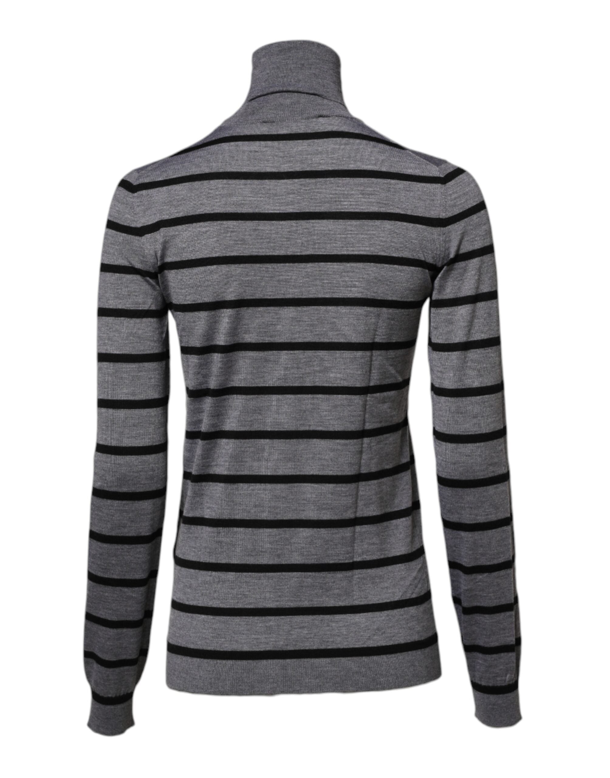 Dolce & Gabbana Grauer Pullover mit Blumenstickerei
