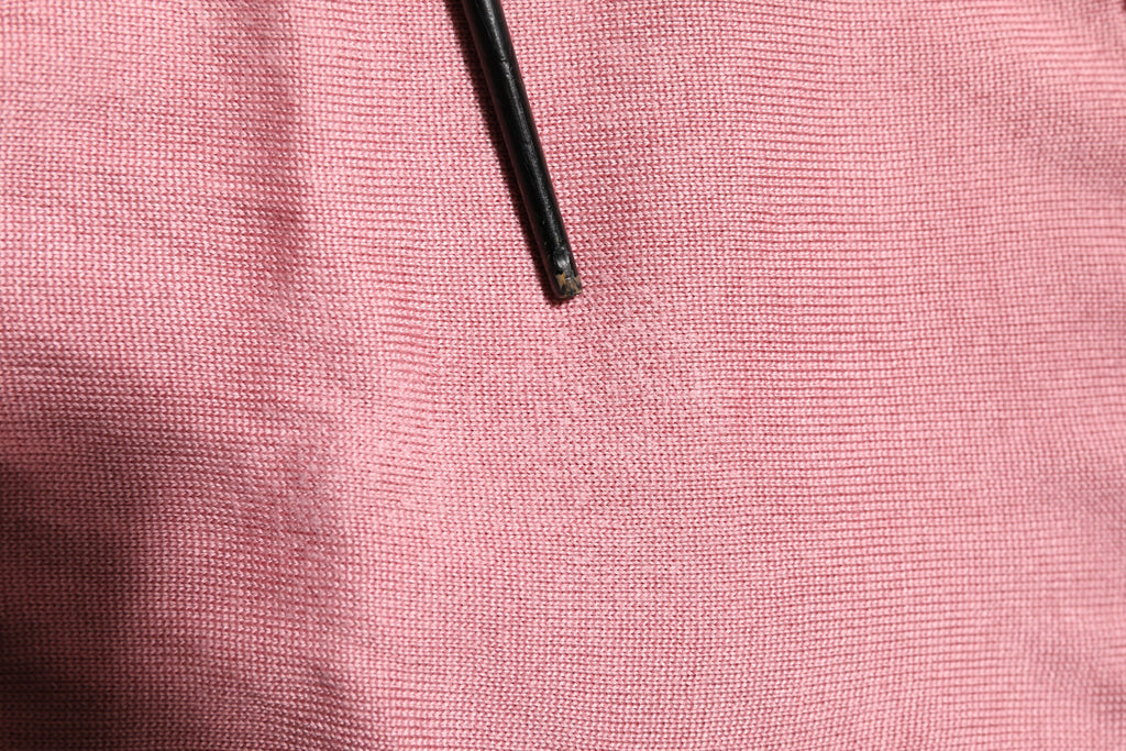 Dolce & Gabbana Rosa Seidenstrickjacke mit Rundhalsausschnitt