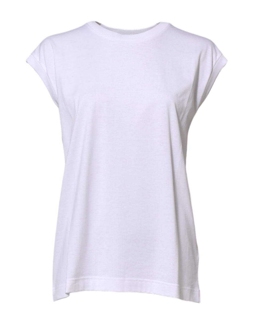Dolce & Gabbana Wit Katoenen Mouwloze Dames Tanktop