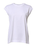 Dolce & Gabbana Wit Katoenen Mouwloze Dames Tanktop