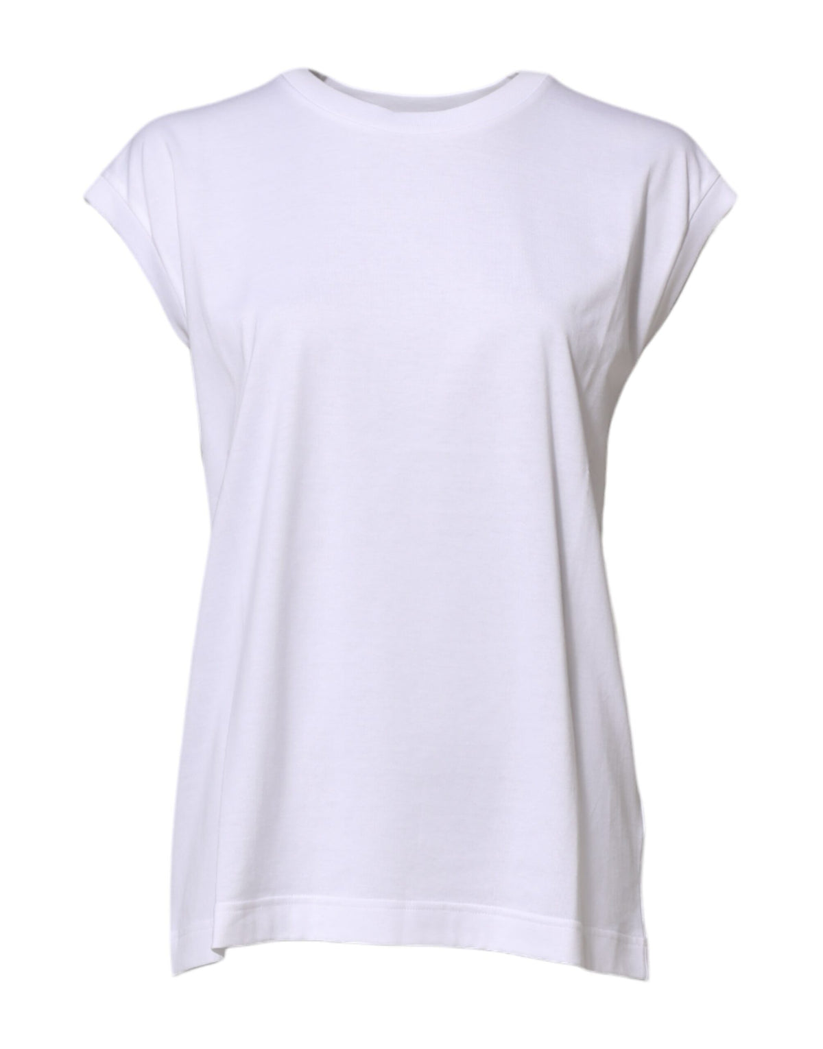 Dolce & Gabbana Wit Katoenen Mouwloze Dames Tanktop