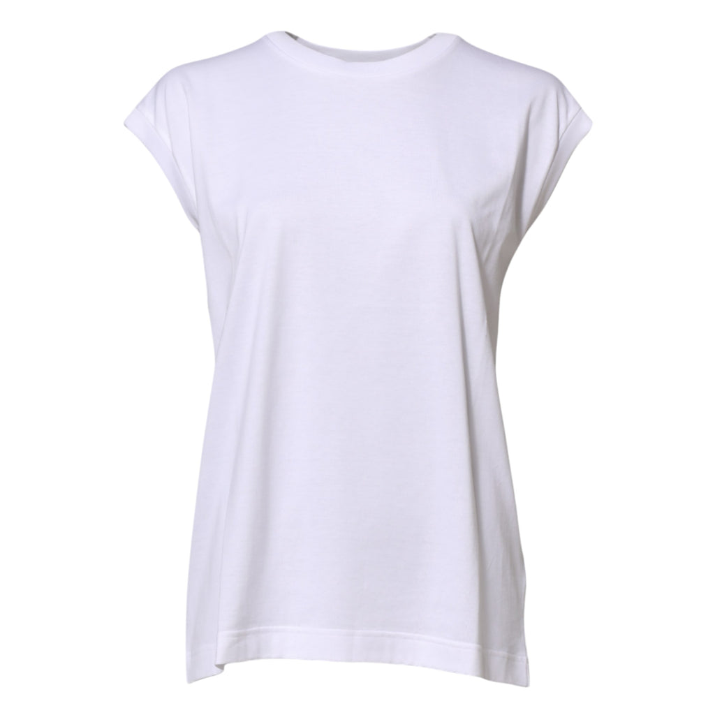Dolce & Gabbana Wit Katoenen Mouwloze Dames Tanktop