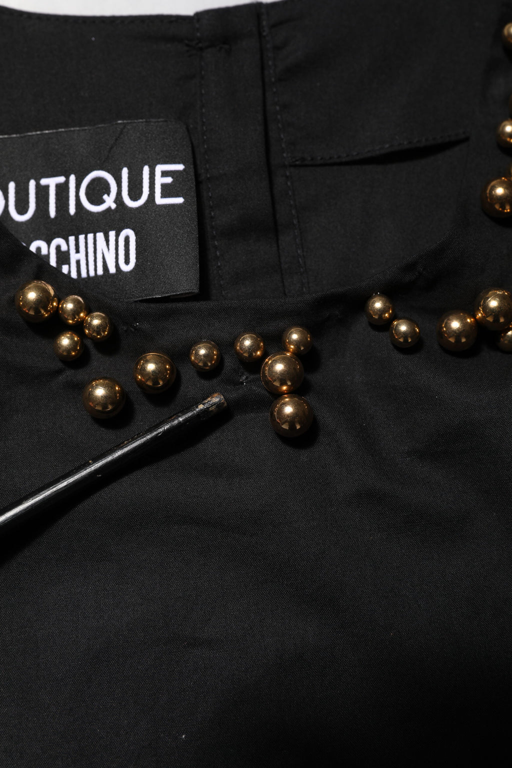 Boutique Moschino Schwarzes ärmelloses Baumwoll-Tank-T-Shirt für Frauen