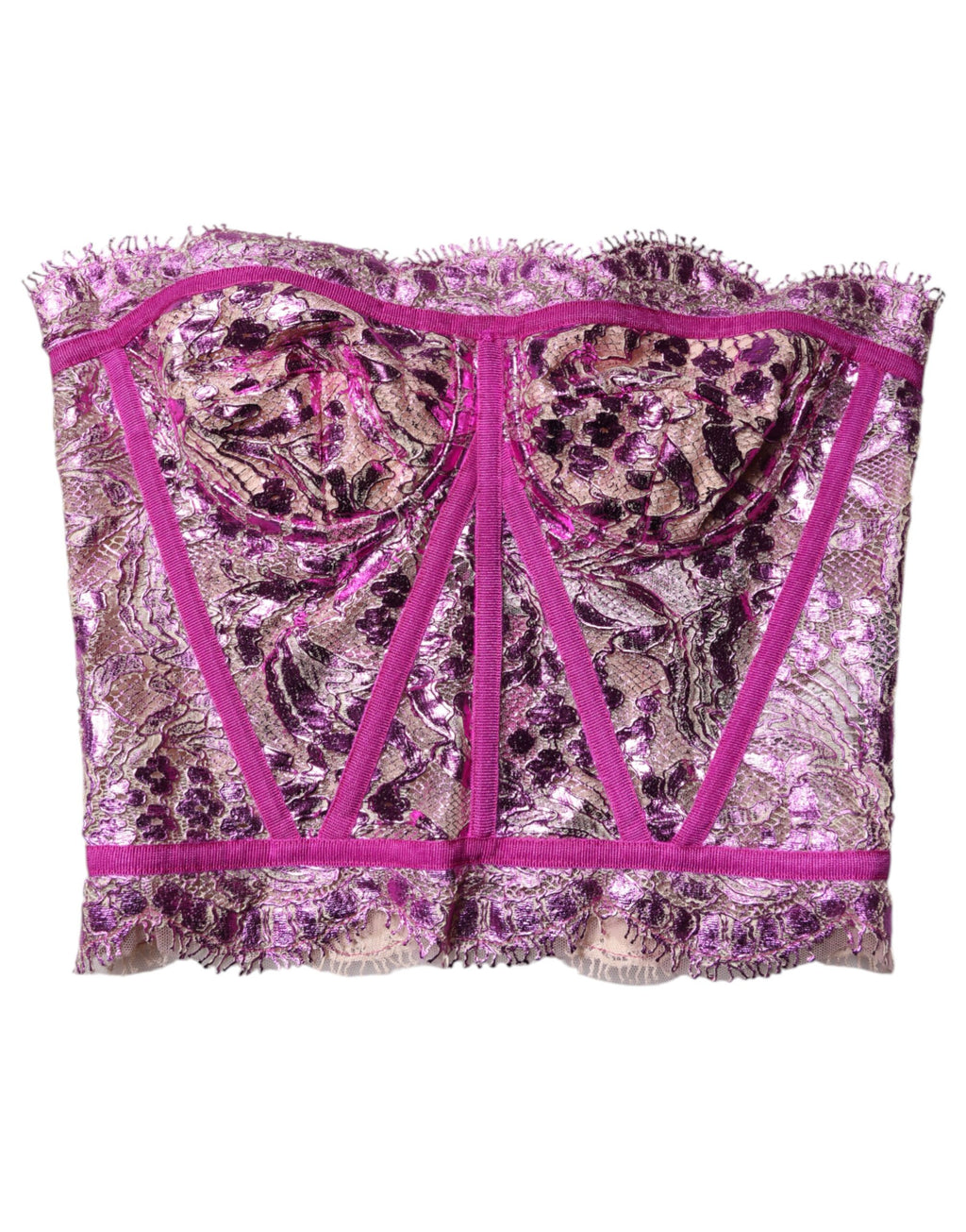Dolce & Gabbana Rosa Bustier ärmelloses Korsett Bluse Top
