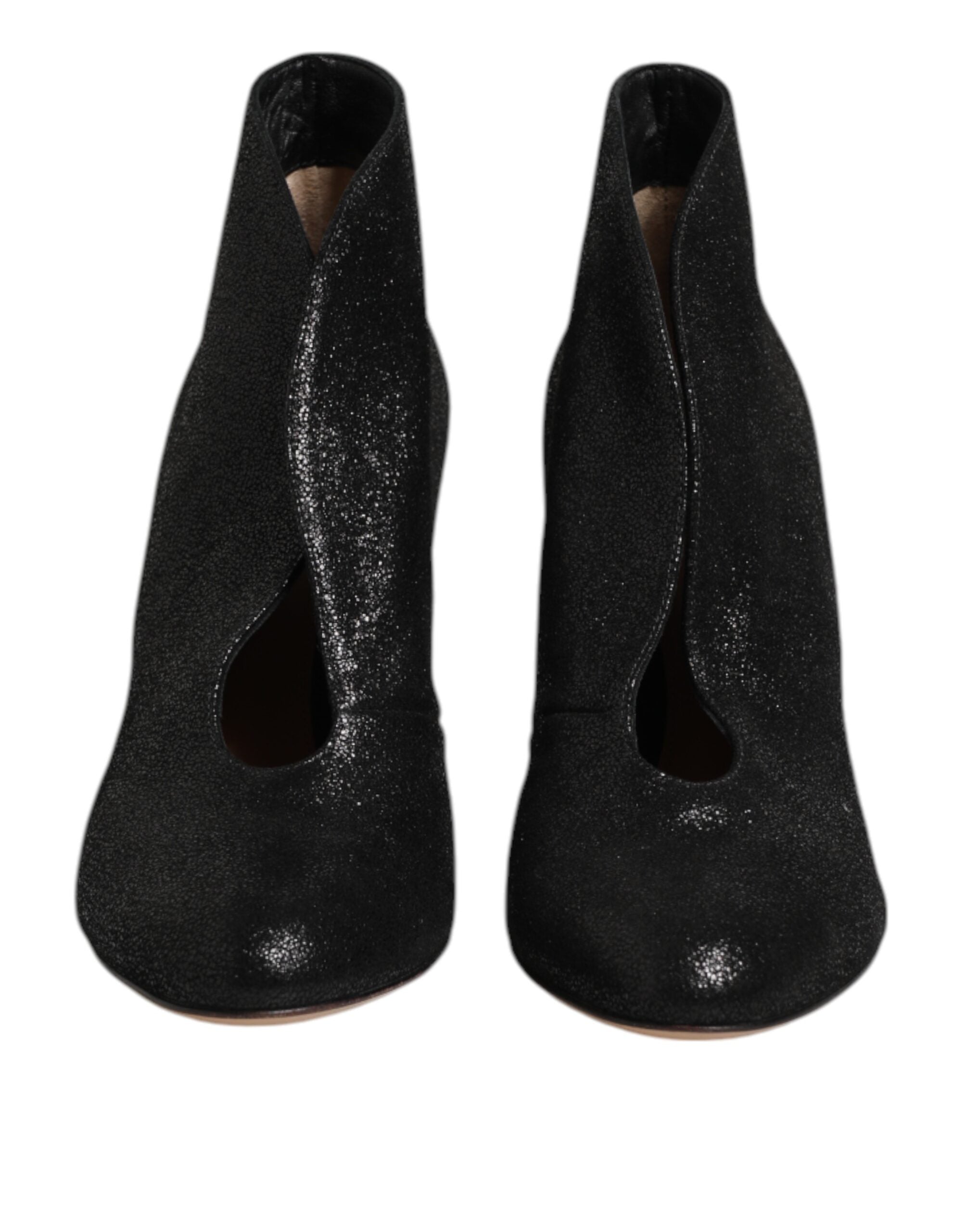 Gianvito Rossi Metallic Schwarz Pumpe Stiletto Heels Schuhe