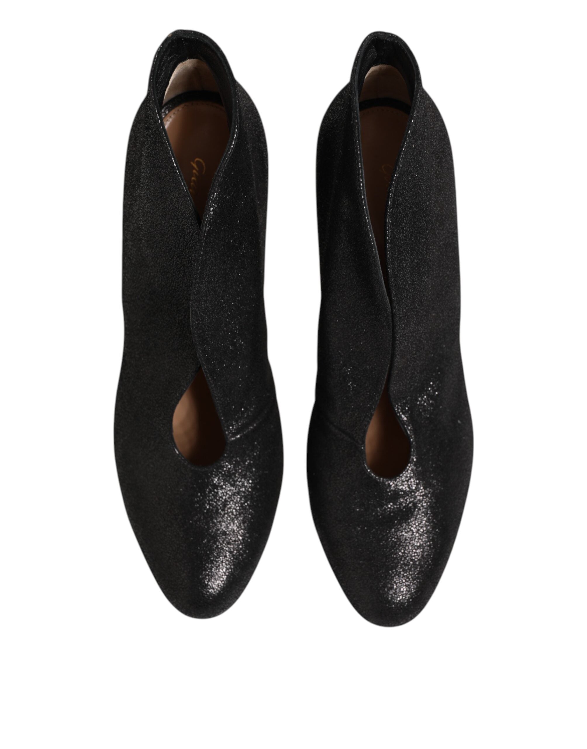 Gianvito Rossi Metallic Schwarz Pumpe Stiletto Heels Schuhe