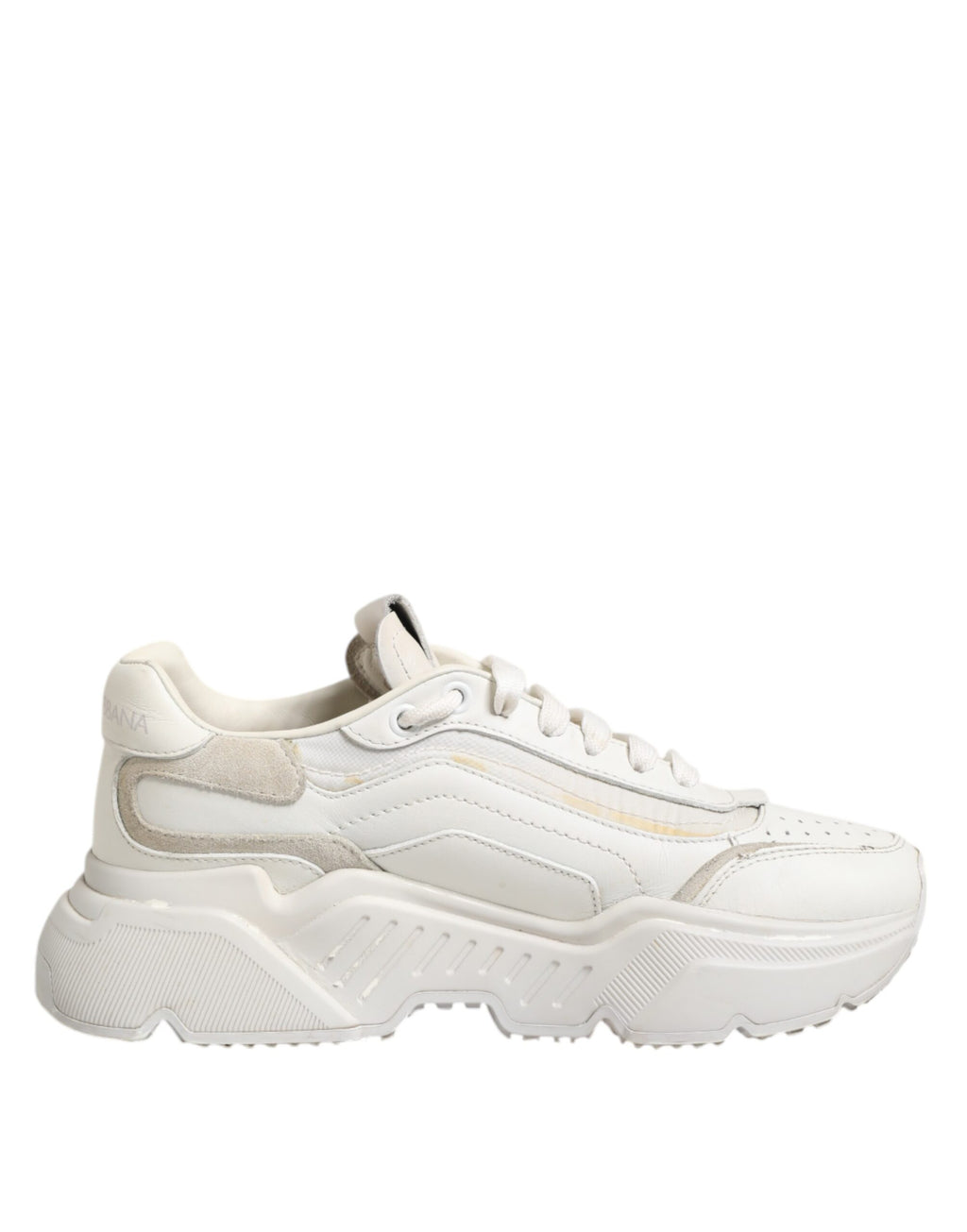 Dolce & Gabbana Weiße DAYMASTER Kalbsleder Sneakers Schuhe