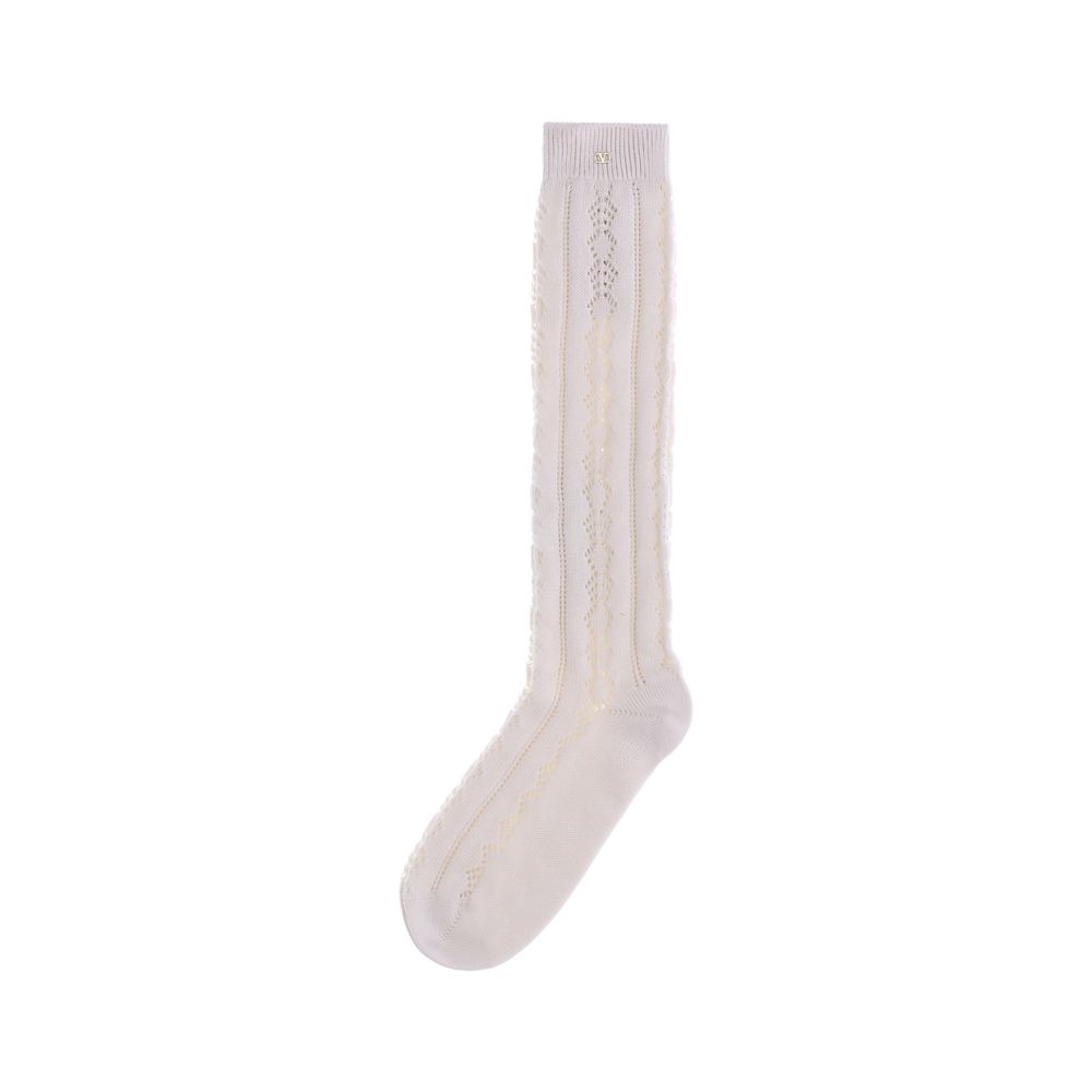 Valentino Garavani Gehäkelte Socken aus Baumwolle