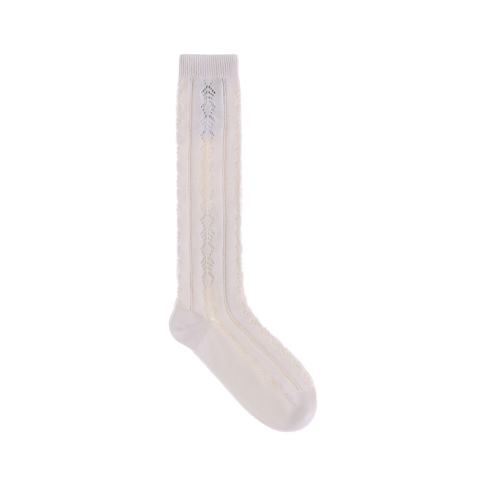 Valentino Garavani Gehäkelte Socken aus Baumwolle