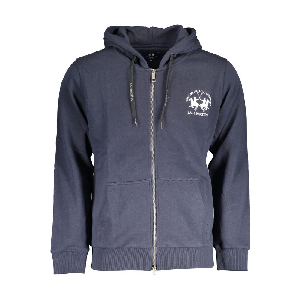 La Martina Blauer Baumwollpullover für Männer