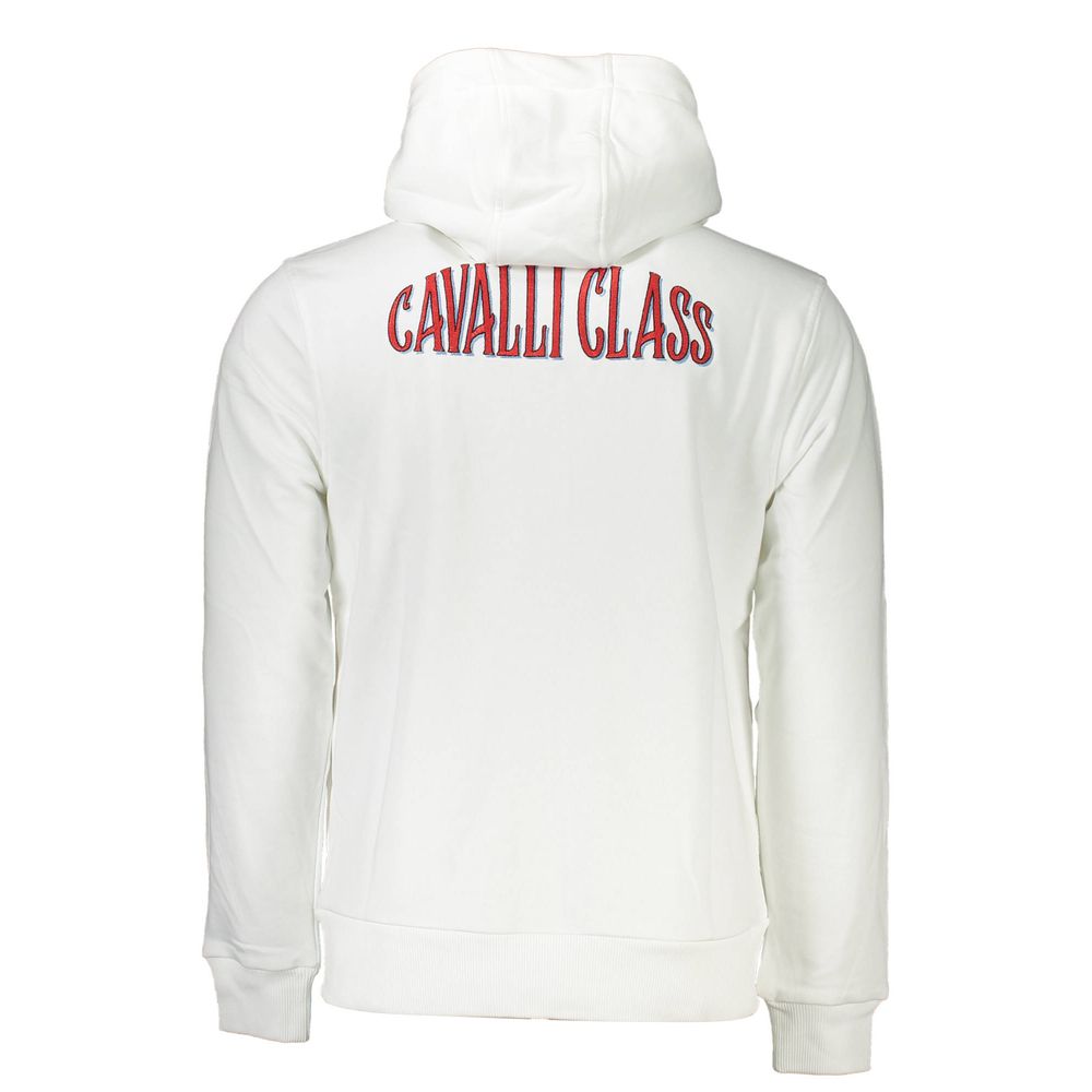 Cavalli Class Weißer Baumwollpullover