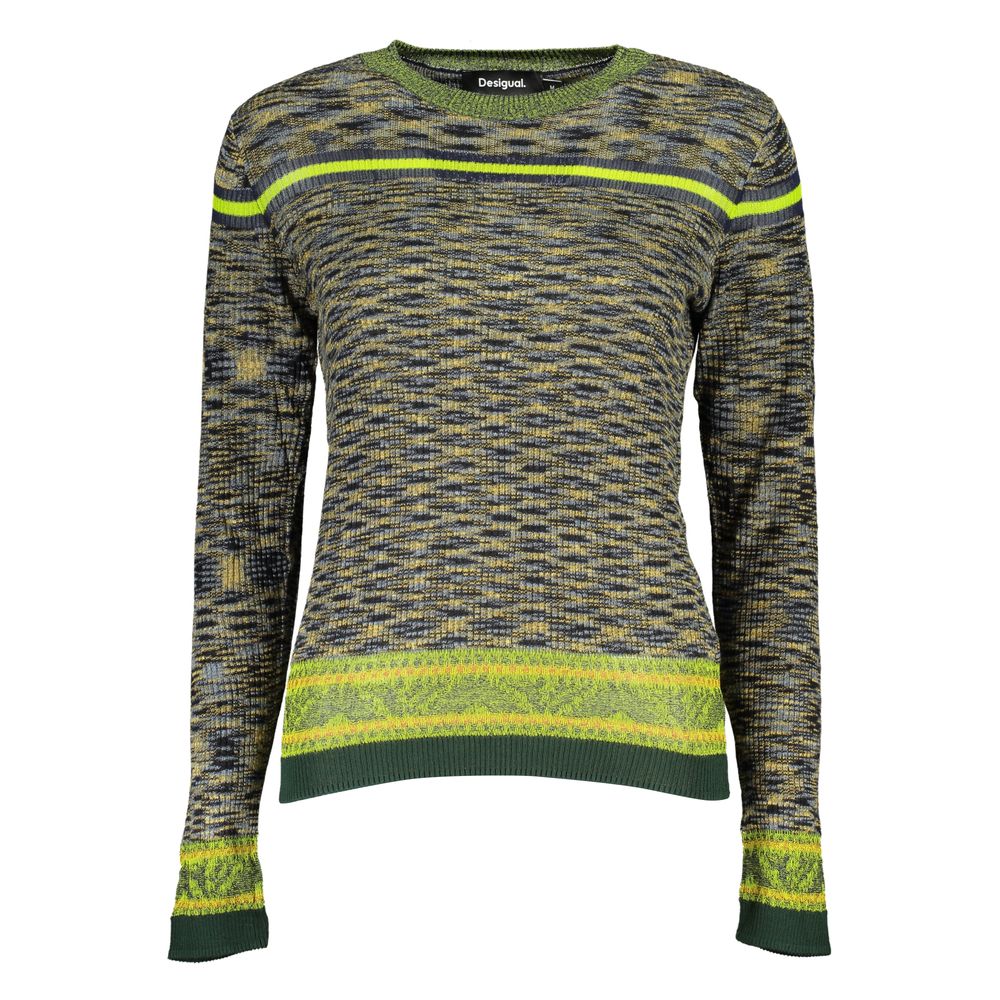 Desigual Grüner Baumwollpullover