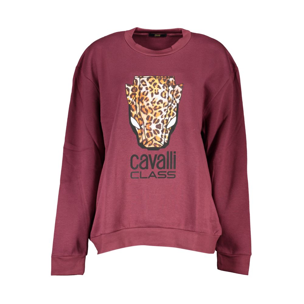 Cavalli Class Lila Baumwollpullover