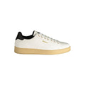 Blauer Sneaker aus weißem Polyester