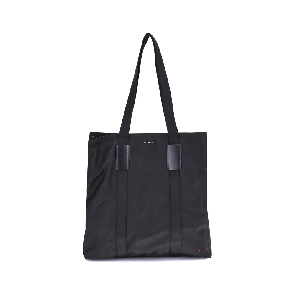 Kiton Schwarze Nylon-Handtasche