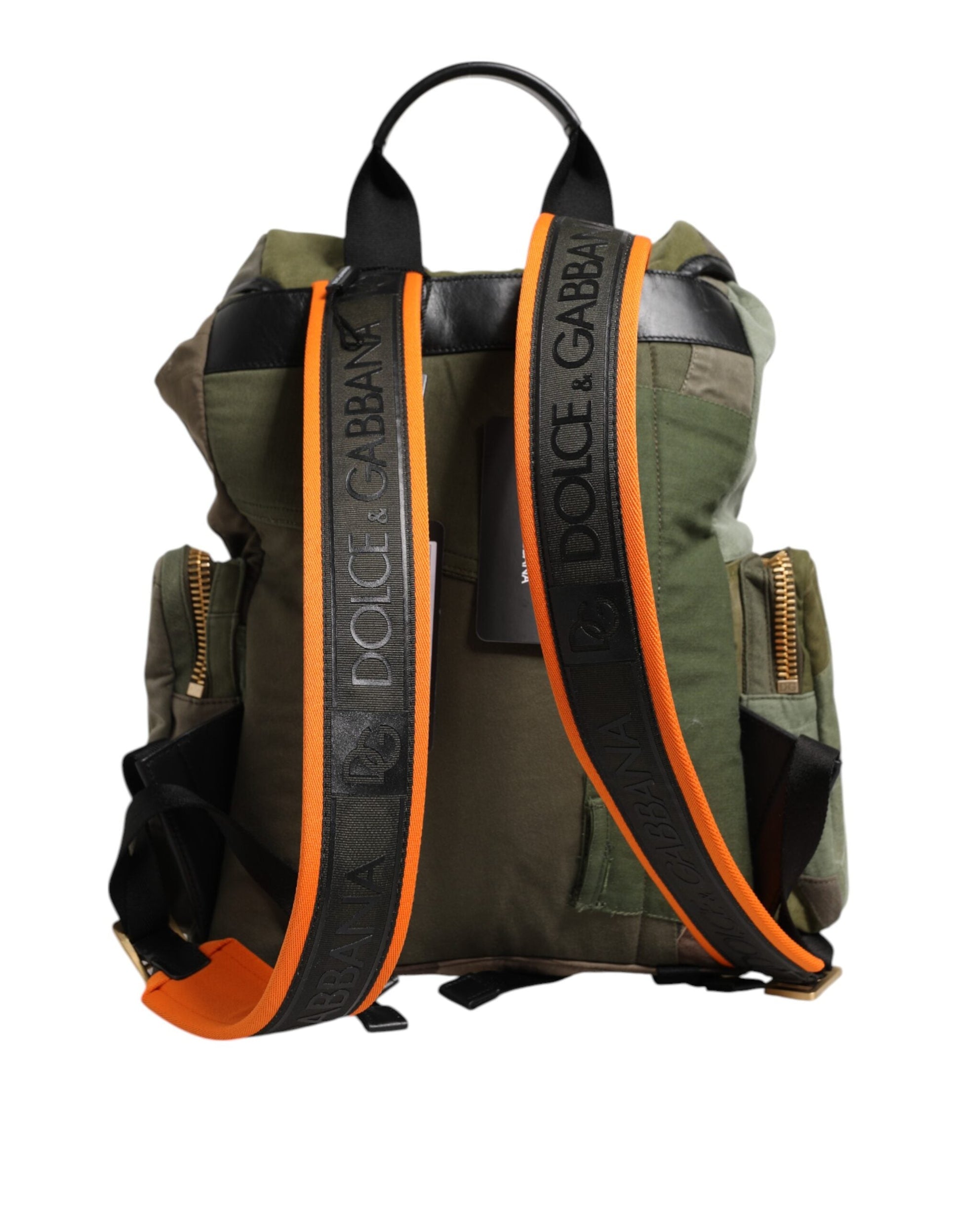 Dolce & Gabbana Militär Grün Patchwork Rucksack Rucksack Tasche