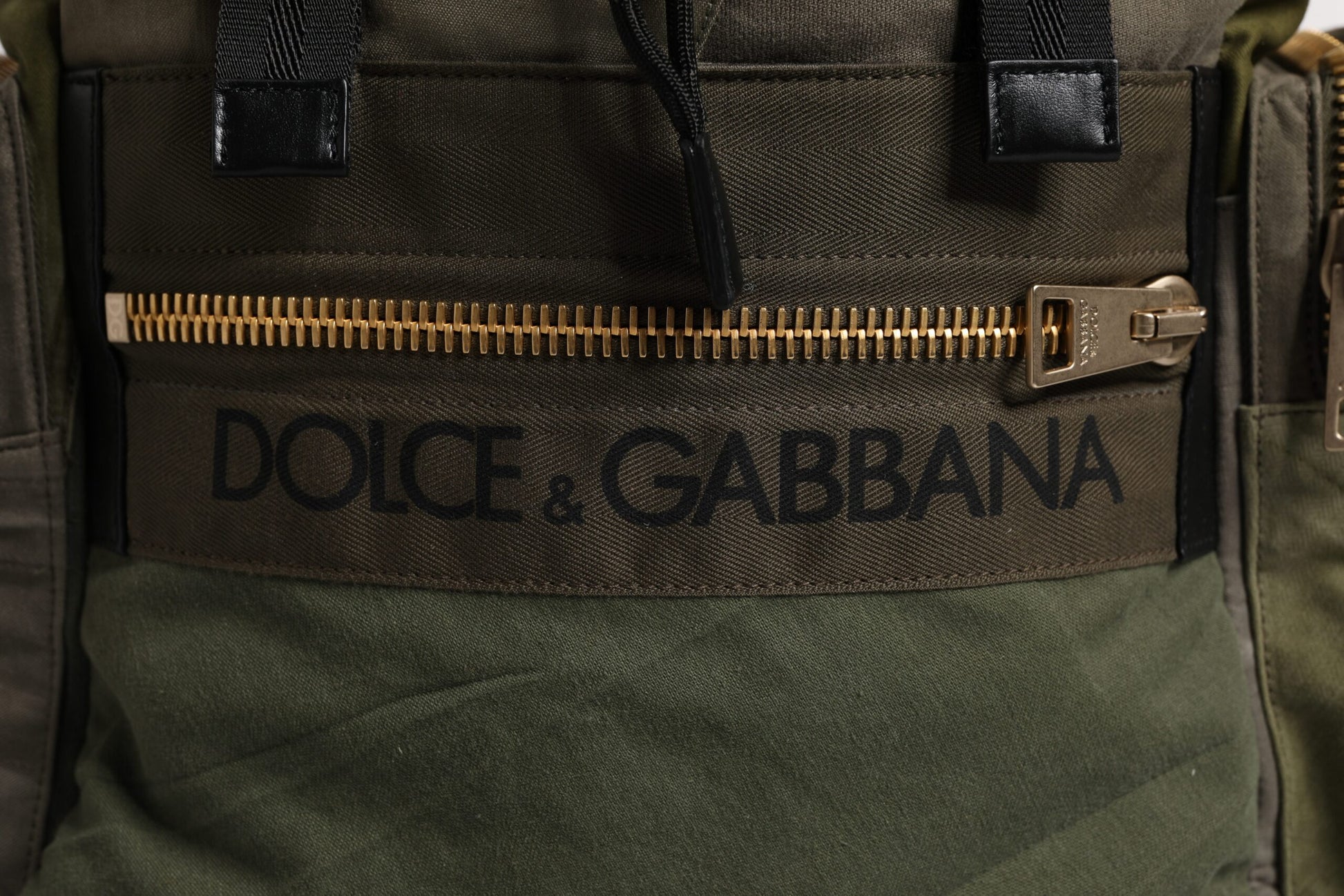 Dolce & Gabbana Militär Grün Patchwork Rucksack Rucksack Tasche