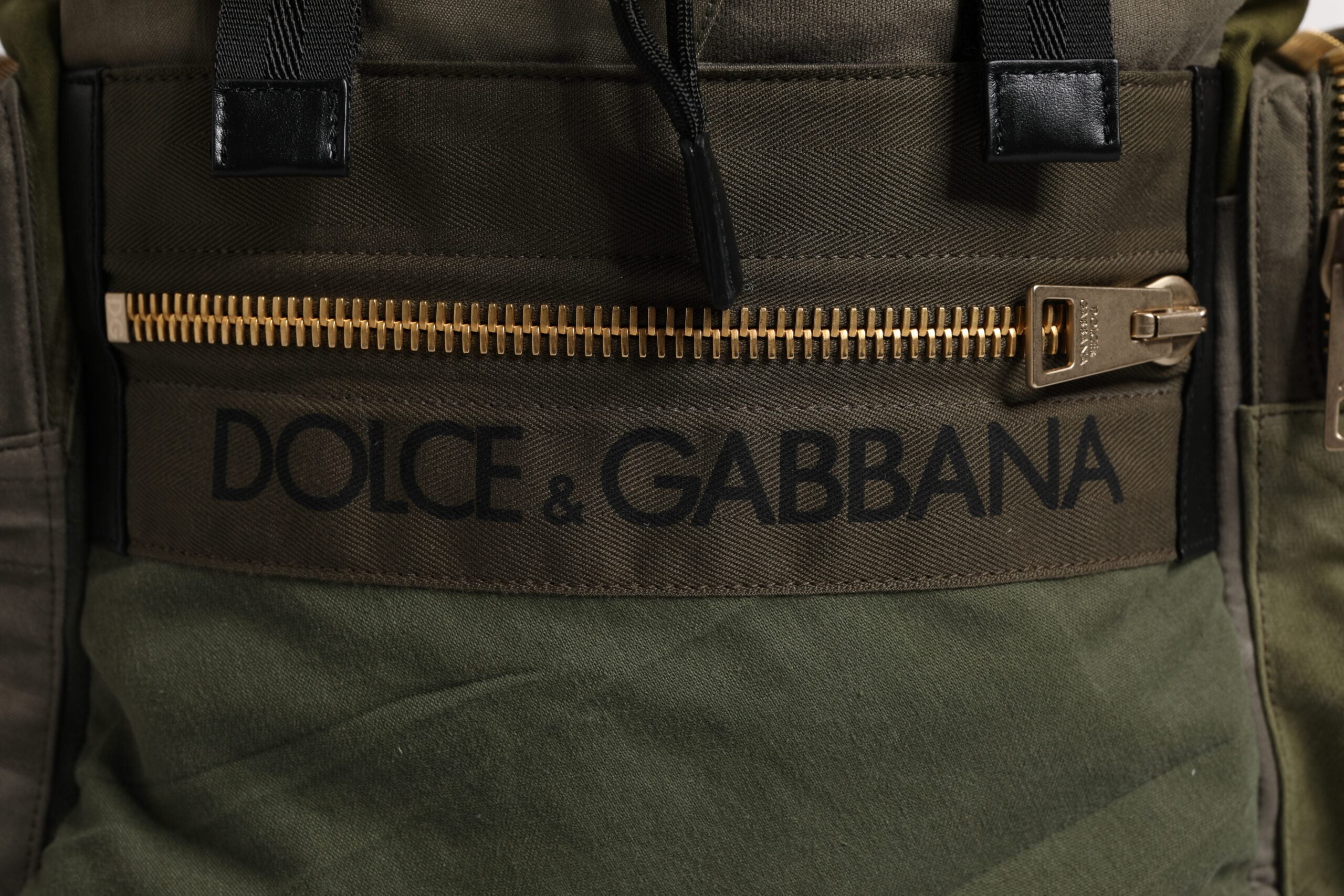 Dolce & Gabbana Militär Grün Patchwork Rucksack Rucksack Tasche