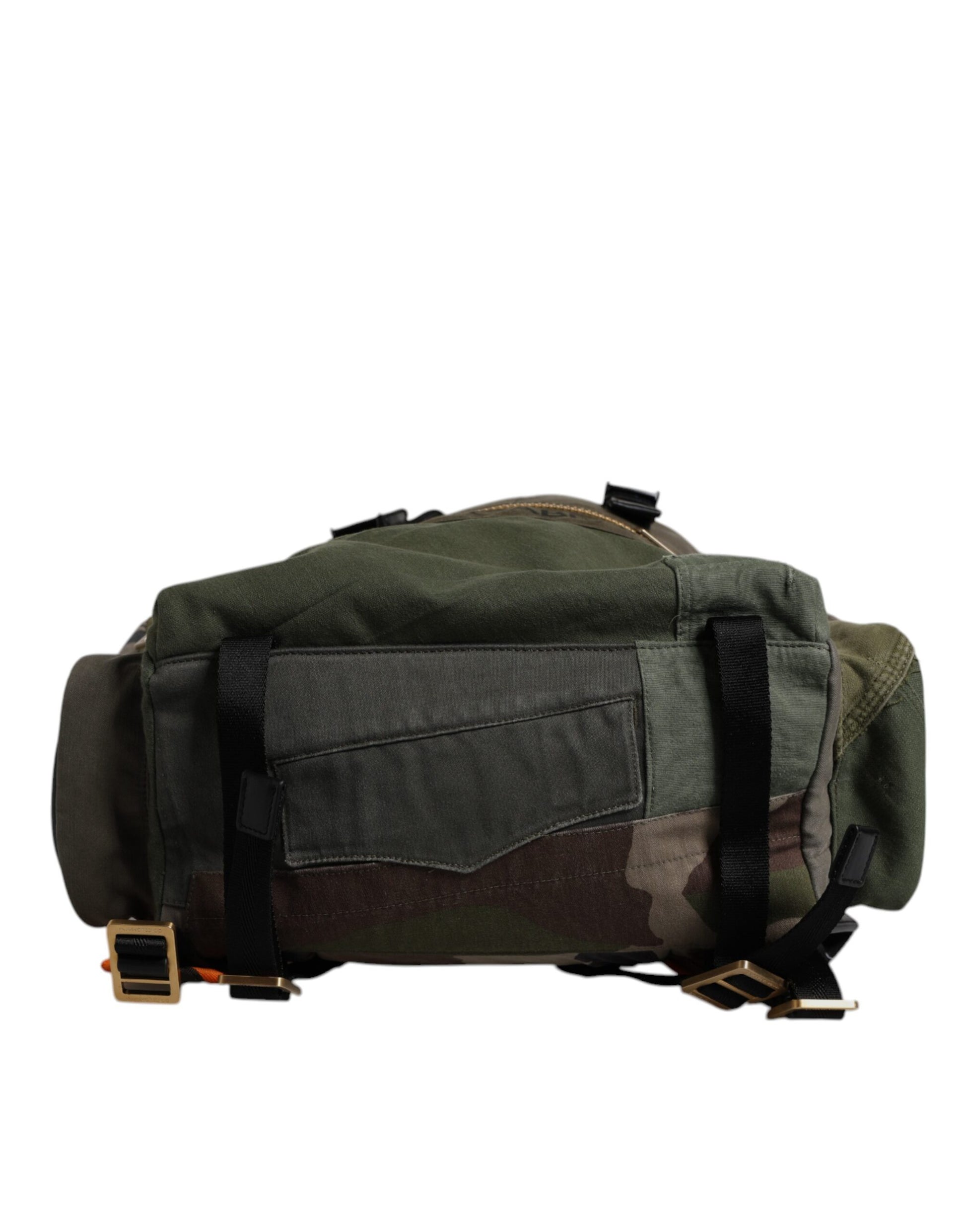 Dolce & Gabbana Militär Grün Patchwork Rucksack Rucksack Tasche