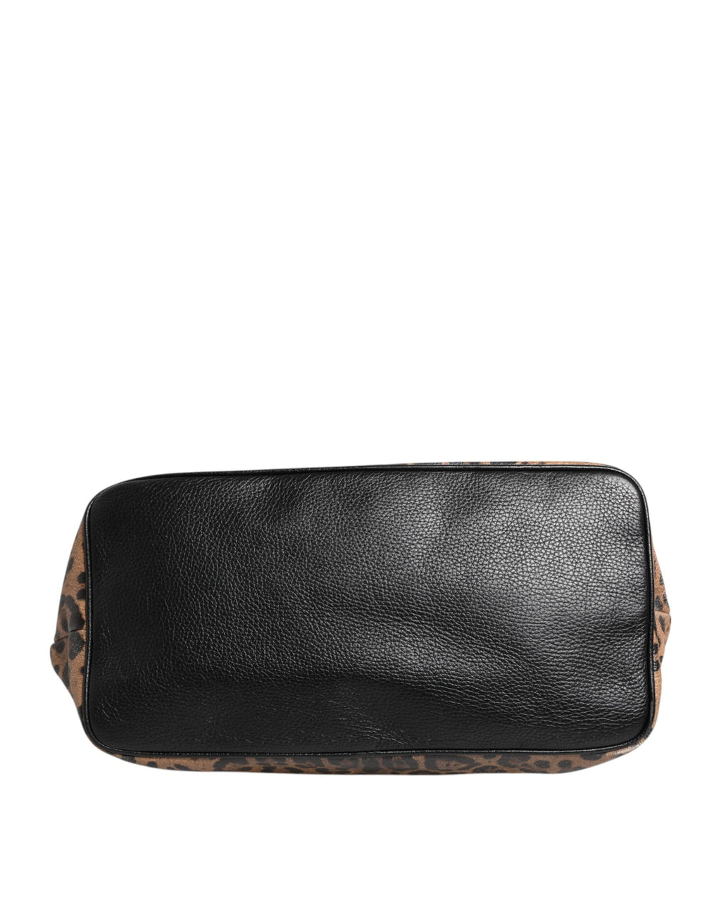 Dolce & Gabbana Braune Leopardentasche BEATRICE Leder mit Logo-Plakette Tote Bag