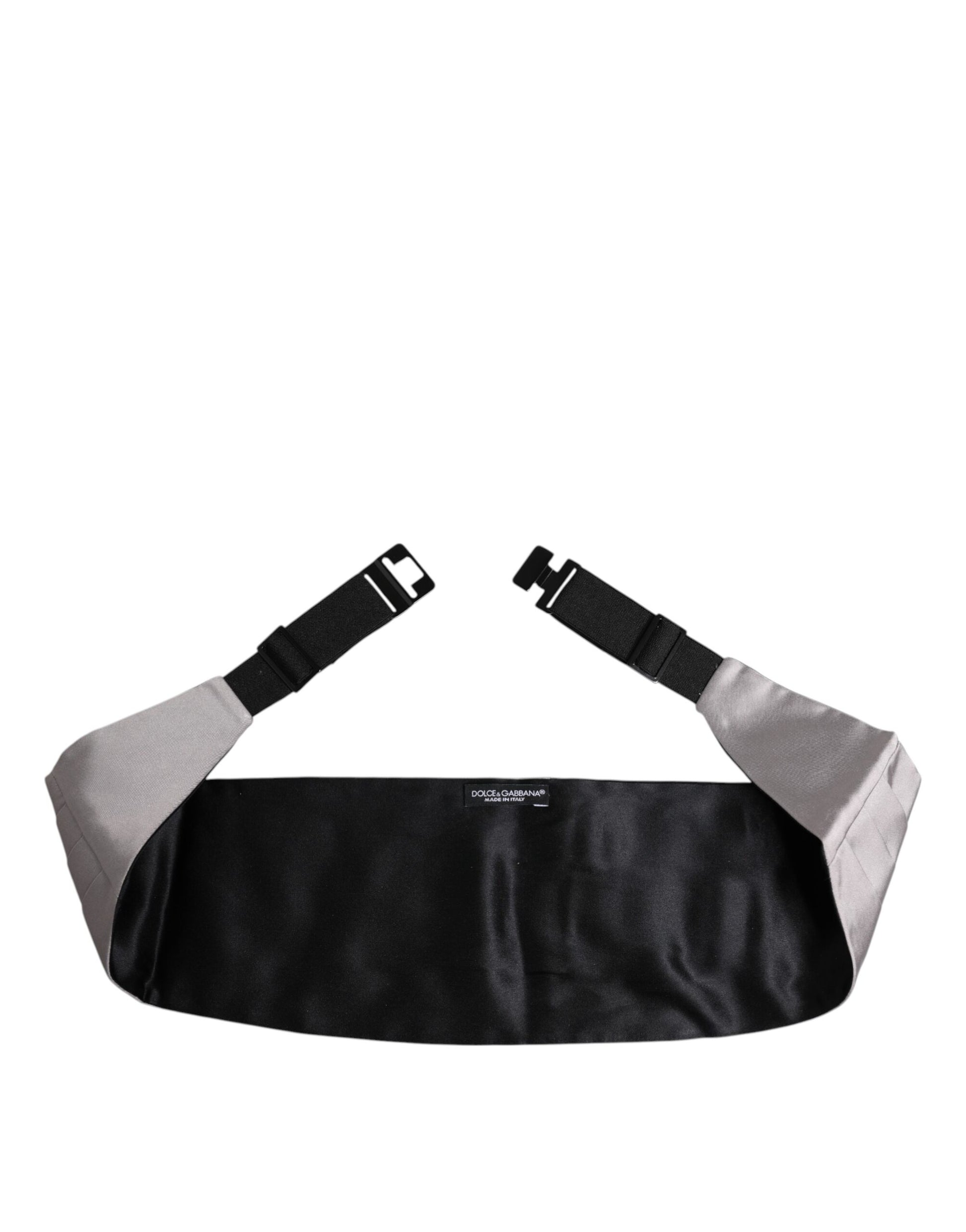 Dolce & Gabbana Grauer Herren 100% Seidengürtel Breite Taille Kummerbund