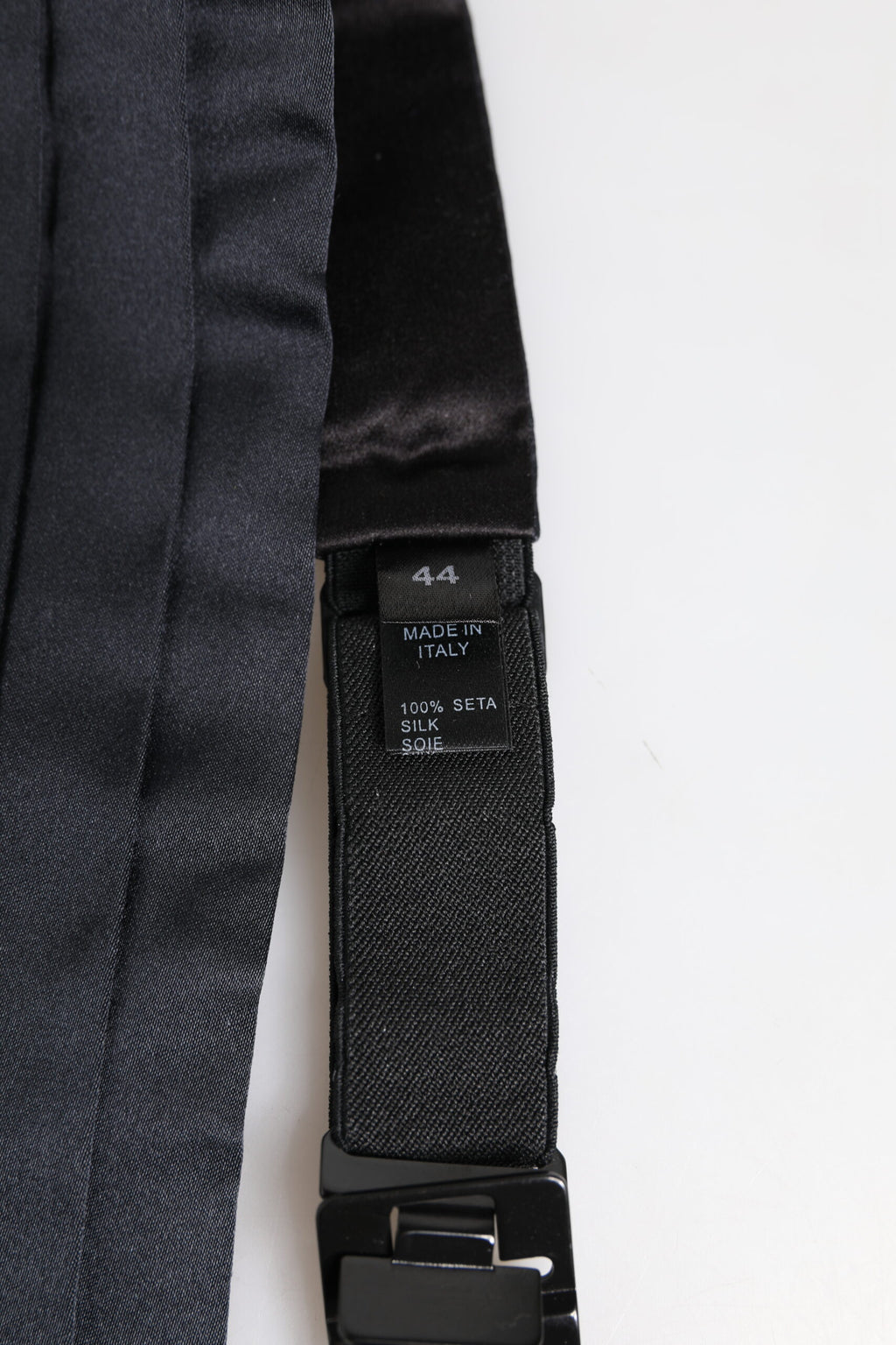 Dolce & Gabbana Dunkelblauer Gürtel aus 100% Seide Taillenkummerbund