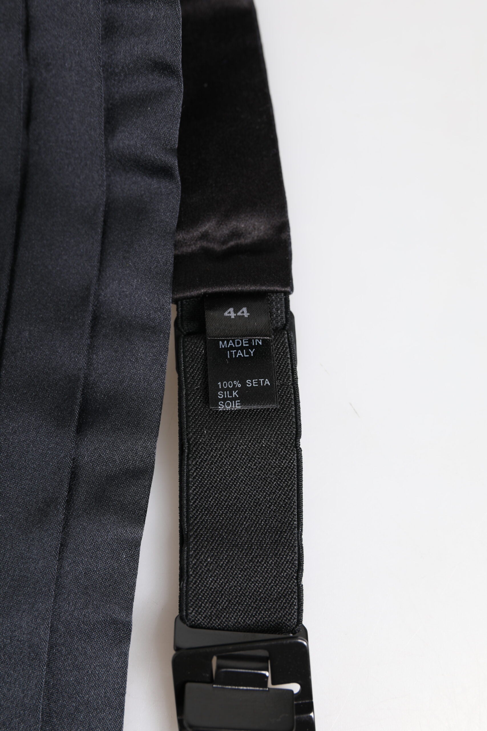Dolce & Gabbana Dunkelblauer Gürtel aus 100% Seide Taillenkummerbund