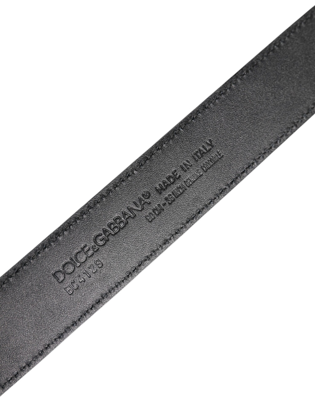 Dolce & Gabbana Schwarzes Leder Klassischer Metall DG Schnalle Gürtel